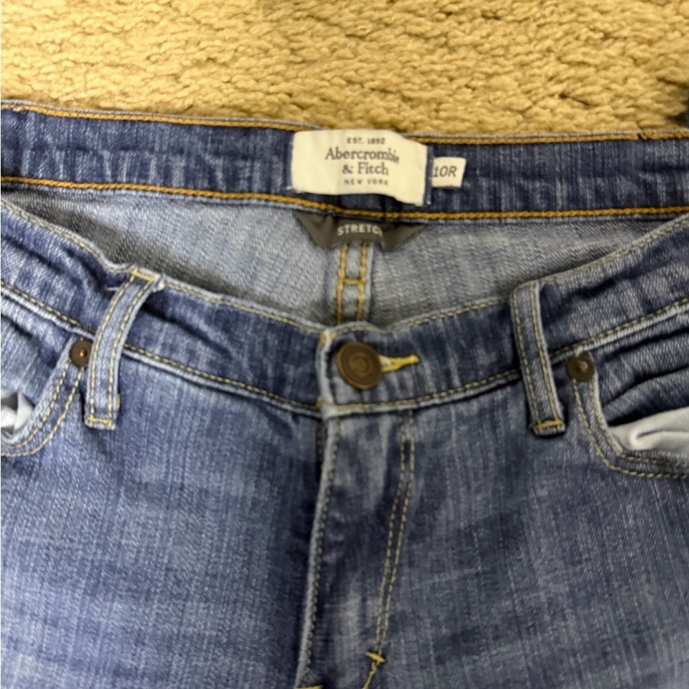 Abercrombie & Fitch Light Blue Straight Leg Jeans - Picture 2 of 6